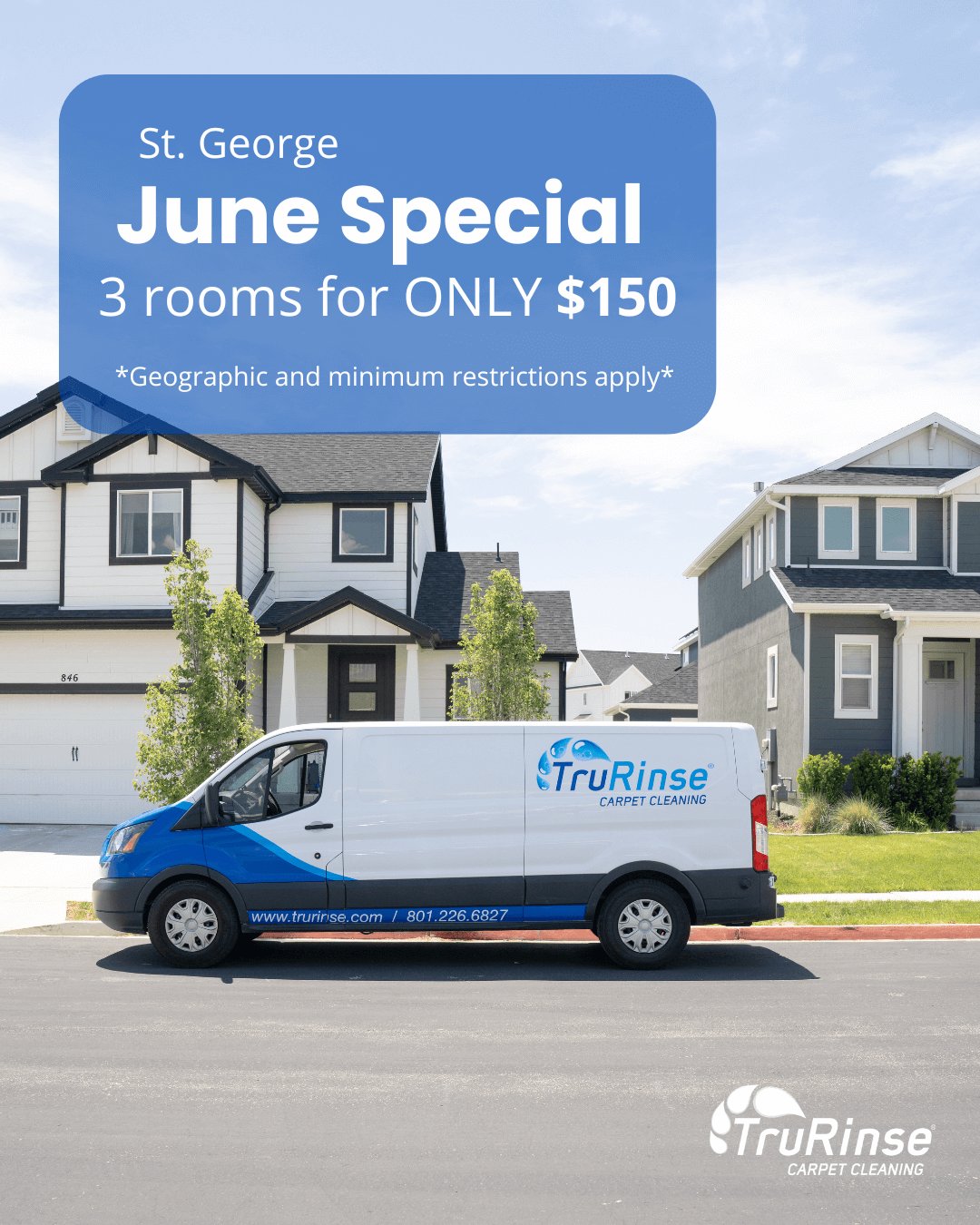 TruRinse monthly special: 3 rooms cleaned for $119