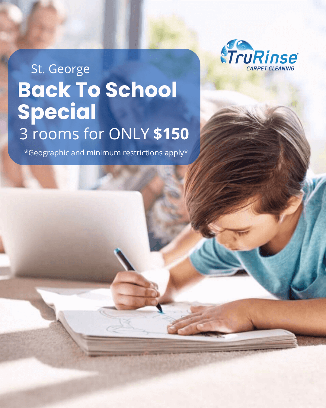TruRinse monthly special: 3 rooms cleaned for $119