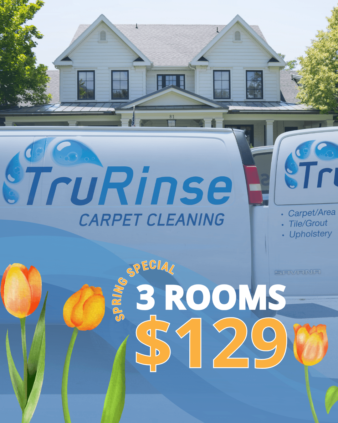 TruRinse monthly special: 3 rooms cleaned for $119